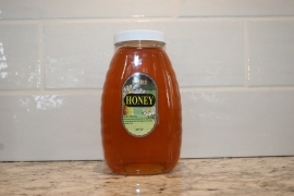 K and J Apiaries Raw Liquid Honey - 2 lbs in Glass Jar