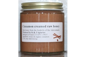 Organically Flavored Cinnamon Creamed Raw Honey - 1/3 lb Jar