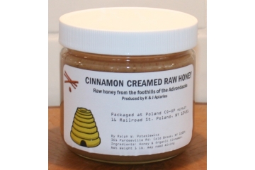 Organically Flavored Cinnamon Creamed Raw Honey - 1 lb Jar